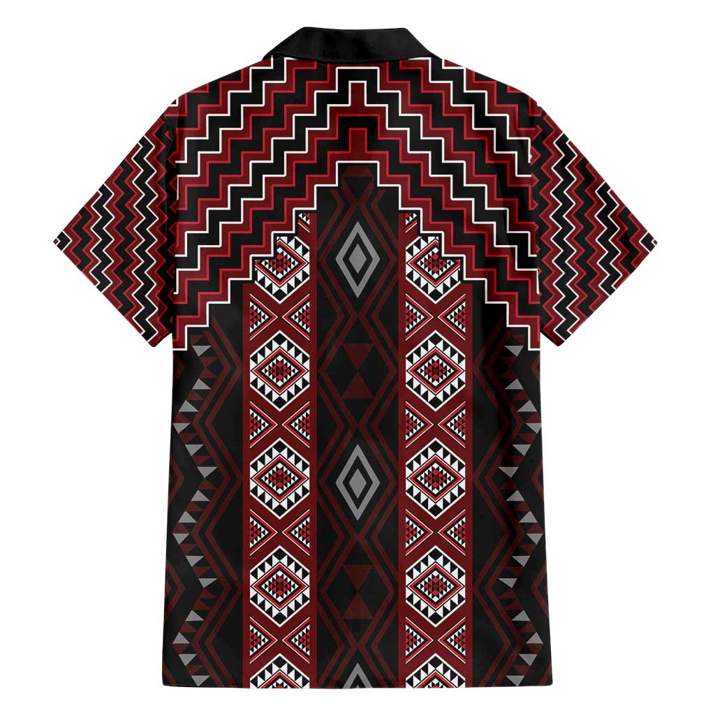 New Zealand Aotearoa Hawaiian Shirt Red Poutama With Taniko Pattern LT05 - Polynesian Pride