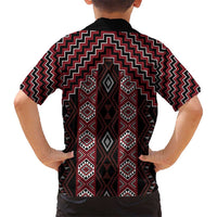 New Zealand Aotearoa Hawaiian Shirt Red Poutama With Taniko Pattern LT05 - Polynesian Pride