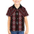 New Zealand Aotearoa Kid Hawaiian Shirt Red Poutama With Taniko Pattern LT05
