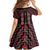 New Zealand Aotearoa Kid Short Sleeve Dress Red Poutama With Taniko Pattern LT05