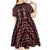 New Zealand Aotearoa Kid Short Sleeve Dress Red Poutama With Taniko Pattern LT05