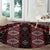 New Zealand Aotearoa Round Carpet Red Poutama With Taniko Pattern LT05