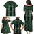 New Zealand Aotearoa Family Matching Puletasi and Hawaiian Shirt Green Poutama With Taniko Pattern LT05