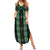 New Zealand Aotearoa Family Matching Summer Maxi Dress and Hawaiian Shirt Green Poutama With Taniko Pattern LT05