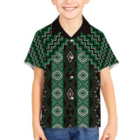 New Zealand Aotearoa Hawaiian Shirt Green Poutama With Taniko Pattern LT05 - Polynesian Pride
