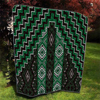 New Zealand Aotearoa Quilt Green Poutama With Taniko Pattern LT05