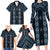 New Zealand Aotearoa Family Matching Long Sleeve Bodycon Dress and Hawaiian Shirt Blue Poutama With Taniko Pattern LT05