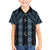 New Zealand Aotearoa Family Matching Short Sleeve Bodycon Dress and Hawaiian Shirt Blue Poutama With Taniko Pattern LT05