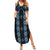 New Zealand Aotearoa Family Matching Summer Maxi Dress and Hawaiian Shirt Blue Poutama With Taniko Pattern LT05