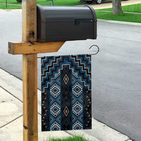 New Zealand Aotearoa Garden Flag Blue Poutama With Taniko Pattern LT05 - Polynesian Pride