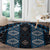 New Zealand Aotearoa Round Carpet Blue Poutama With Taniko Pattern LT05