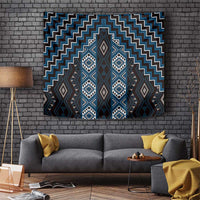 New Zealand Aotearoa Tapestry Blue Poutama With Taniko Pattern LT05