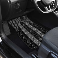 New Zealand Aotearoa Car Mats Black Poutama With Taniko Pattern LT05 - Polynesian Pride