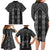 New Zealand Aotearoa Family Matching Long Sleeve Bodycon Dress and Hawaiian Shirt Black Poutama With Taniko Pattern LT05