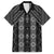 New Zealand Aotearoa Family Matching Long Sleeve Bodycon Dress and Hawaiian Shirt Black Poutama With Taniko Pattern LT05