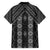 New Zealand Aotearoa Family Matching Long Sleeve Bodycon Dress and Hawaiian Shirt Black Poutama With Taniko Pattern LT05