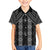 New Zealand Aotearoa Family Matching Puletasi and Hawaiian Shirt Black Poutama With Taniko Pattern LT05