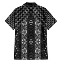 New Zealand Aotearoa Hawaiian Shirt Black Poutama With Taniko Pattern LT05 - Polynesian Pride