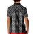 New Zealand Aotearoa Kid Polo Shirt Black Poutama With Taniko Pattern LT05