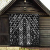 New Zealand Aotearoa Quilt Black Poutama With Taniko Pattern LT05