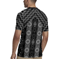 New Zealand Aotearoa Rugby Jersey Black Poutama With Taniko Pattern LT05