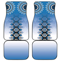 New Zealand Car Mats Poutama Mix Blue Taniko Inspired Art LT05 - Polynesian Pride