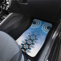 New Zealand Car Mats Poutama Mix Blue Taniko Inspired Art LT05 - Polynesian Pride