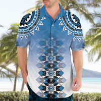 New Zealand Hawaiian Shirt Poutama Mix Blue Taniko Inspired Art LT05 - Polynesian Pride