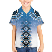 New Zealand Hawaiian Shirt Poutama Mix Blue Taniko Inspired Art LT05 - Polynesian Pride