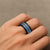 New Zealand Spinner Ring Poutama Mix Blue Taniko Inspired Art - Polynesian Pride