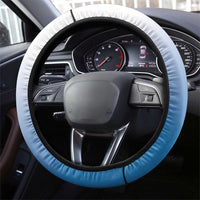 New Zealand Steering Wheel Cover Poutama Mix Blue Taniko Inspired Art LT05 - Polynesian Pride