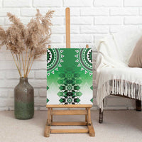 New Zealand Canvas Wall Art Poutama Mix Green Taniko Inspired Art LT05 - Polynesian Pride