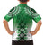 New Zealand Family Matching Off Shoulder Short Dress and Hawaiian Shirt Poutama Mix Green Taniko Inspired Art LT05