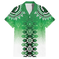New Zealand Hawaiian Shirt Poutama Mix Green Taniko Inspired Art LT05 Green - Polynesian Pride