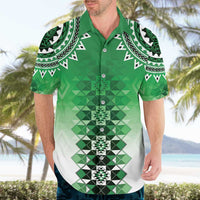 New Zealand Hawaiian Shirt Poutama Mix Green Taniko Inspired Art LT05 - Polynesian Pride