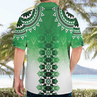 New Zealand Hawaiian Shirt Poutama Mix Green Taniko Inspired Art LT05 - Polynesian Pride