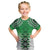 New Zealand Kid T Shirt Poutama Mix Green Taniko Inspired Art LT05