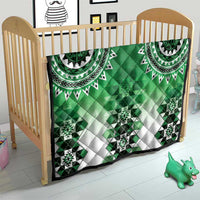 New Zealand Quilt Poutama Mix Green Taniko Inspired Art LT05