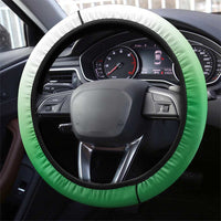 New Zealand Steering Wheel Cover Poutama Mix Green Taniko Inspired Art LT05 - Polynesian Pride