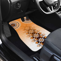 New Zealand Car Mats Poutama Mix Orange Taniko Inspired Art LT05 - Polynesian Pride