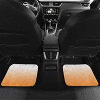 New Zealand Car Mats Poutama Mix Orange Taniko Inspired Art LT05 Set 2pcs - Back Orange - Polynesian Pride