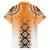 New Zealand Family Matching Long Sleeve Bodycon Dress and Hawaiian Shirt Poutama Mix Orange Taniko Inspired Art LT05