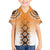 New Zealand Family Matching Short Sleeve Bodycon Dress and Hawaiian Shirt Poutama Mix Orange Taniko Inspired Art LT05