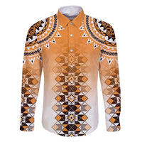 New Zealand Family Matching Tank Maxi Dress and Hawaiian Shirt Poutama Mix Orange Taniko Inspired Art LT05