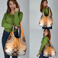 New Zealand Grocery Bag Poutama Mix Orange Taniko Inspired Art LT05 - Polynesian Pride