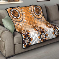 New Zealand Quilt Poutama Mix Orange Taniko Inspired Art LT05