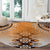 New Zealand Round Carpet Poutama Mix Orange Taniko Inspired Art LT05