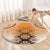 New Zealand Round Carpet Poutama Mix Orange Taniko Inspired Art LT05