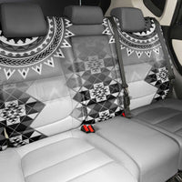 New Zealand Back Car Seat Cover Poutama Mix Gray Taniko Inspired Art LT05