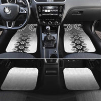 New Zealand Car Mats Poutama Mix Gray Taniko Inspired Art LT05 Set 4pcs Gray - Polynesian Pride